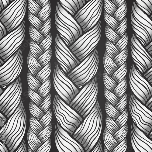 Vector: Abstract seamless texture, endless pattern with hair Abstract seamless texture, endless pattern with hair