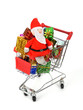 Christmas decoration box with shopping carts,