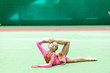 Photo: A little girl in the gym A little girl in the gym
