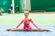 Photo: A little girl in the gym A little girl in the gym