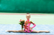Photo: A little gymnast girl in the gym A little gymnast girl in the gym