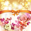 Valentine's day card with hearts and roses