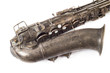 saxophone on the white background