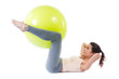 beautiful brunnette woman practicing fitness