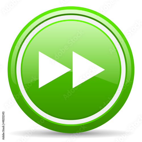 Illustration: scroll green glossy icon on white background scroll green glossy icon on white background