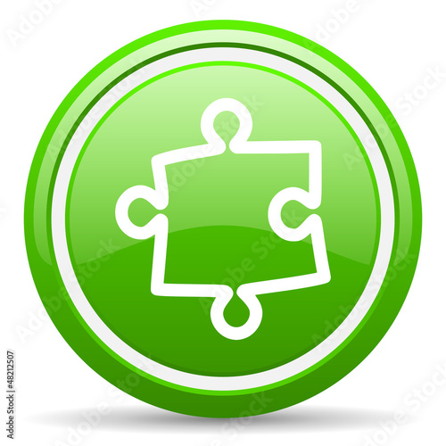Illustration: eye green glossy icon on white background eye green glossy icon on white background
