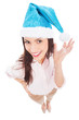 Foto: Attractive woman in Santa hat Attractive woman in Santa hat