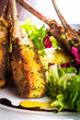 Photo: lamb chops with mashed potatoes and a little salad. lamb chops with mashed potatoes and a little salad.