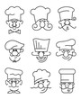 mustachioed chefs set