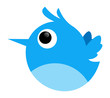 Vector: blue chubby twitter bird cartoon blue chubby twitter bird cartoon