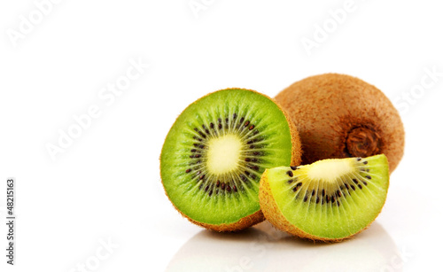 Photo: Kiwi fruit isolated on white background Kiwi fruit isolated on white background