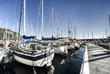 Sailboats in harbor.Italy