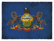 Grunge-Flagge Pennsylvania (USA)