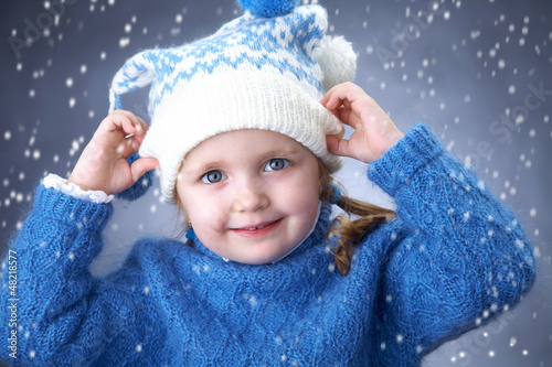 Photo: little winter girl little winter girl