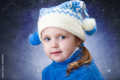 Photo: little winter girl little winter girl