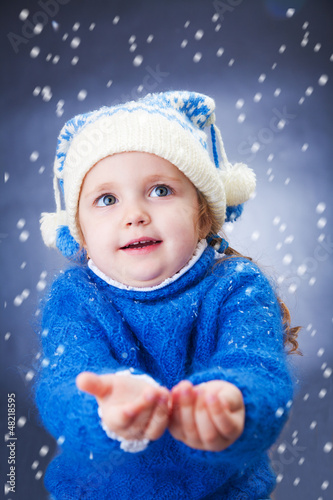 Photo: little winter girl little winter girl