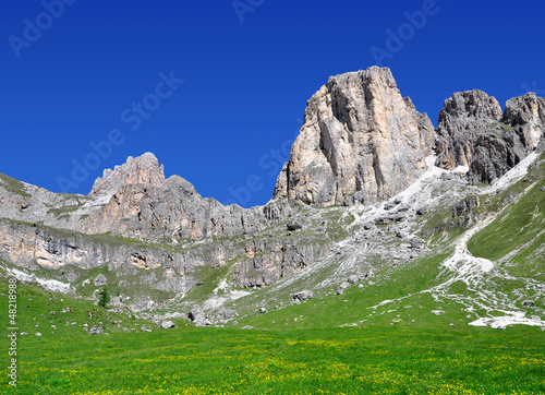 Photo: Dolomite peaks, Rosengarten,Val di Fassa, Italy Alps Dolomite peaks, Rosengarten,Val di Fassa, Italy Alps