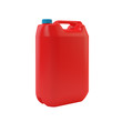Red jerrycan isolated on white
