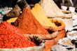 Traditional spices market in India.
