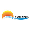 Vector	Logo seaside holidays