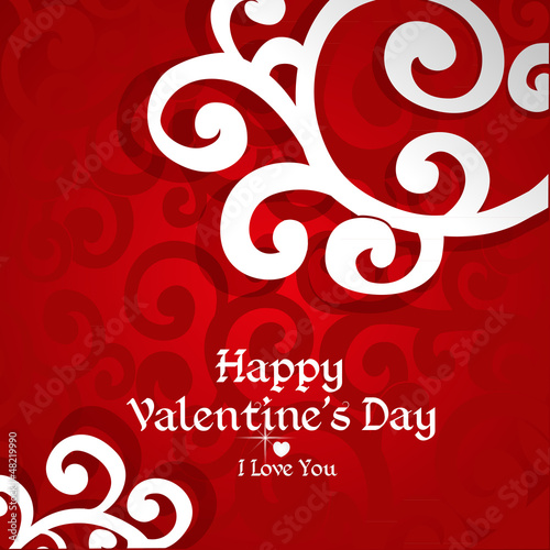 Vector: Delicate abstract Valentine card for your congratulatory text Delicate abstract Valentine card for your congratulatory text