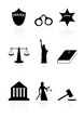 Justice icon set