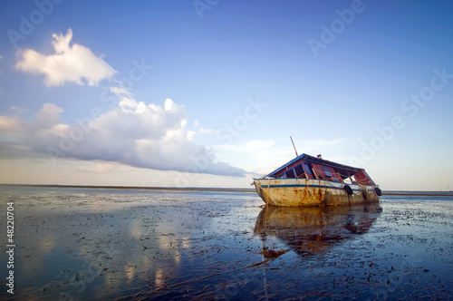Photo: Abandoned broken boat Abandoned broken boat