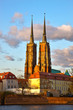 Gothic Cathedral in Wroclaw, Poland