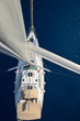 view from the mast on a sailing yacht