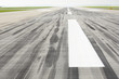 Photo: Skid marks on at the runway Skid marks on at the runway