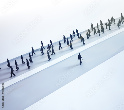 Illustration: Outlier choosing his own path Outlier choosing his own path