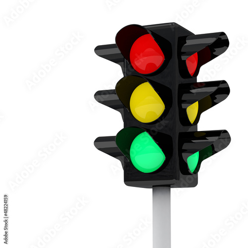 Illustration: Traffic lights, 3d Traffic lights, 3d