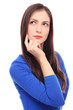 Attractive woman thinking