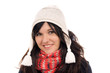 Young woman with hat and scarf