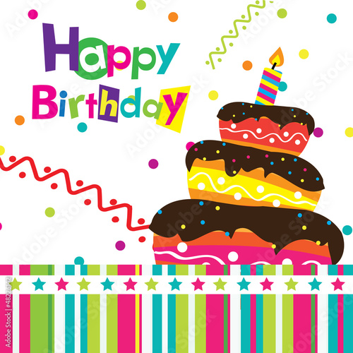 Vector: Vector happy birthday card Vector happy birthday card