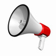 Loudspeaker or Megaphone - isolated on white background