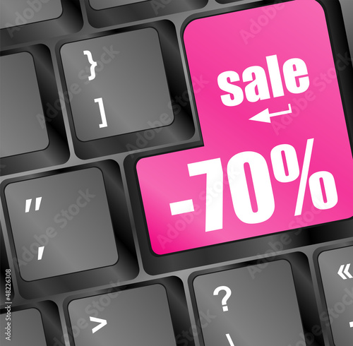 Photo: Modern keyboard with text sale on buttons Modern keyboard with text sale on buttons