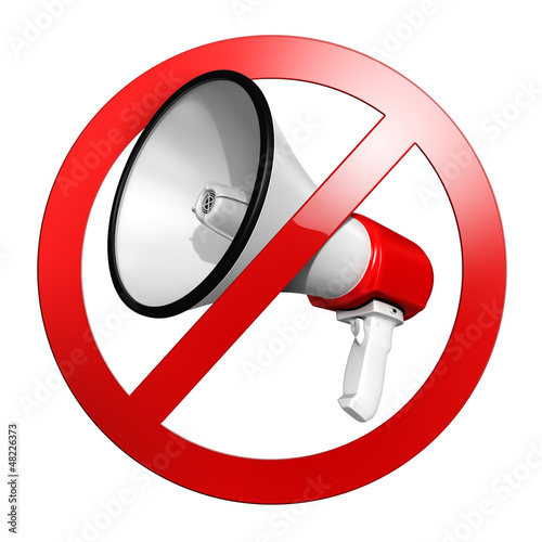 Illustration: No speak sign or keep quiet No speak sign or keep quiet