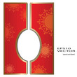 Greeting Card in Red and Gold Tones