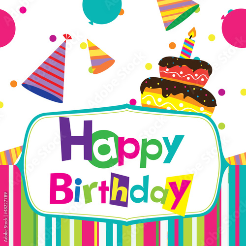 Vector: vector happy birthday card vector happy birthday card