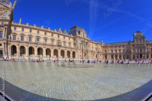 Photo: The Louvre - a huge bowl magnificent fountain The Louvre - a huge bowl magnificent fountain