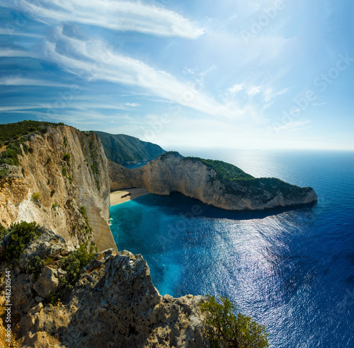 Photo: The famous Navagio beach in Zakynthos The famous Navagio beach in Zakynthos