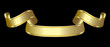 golden ribbon on black background