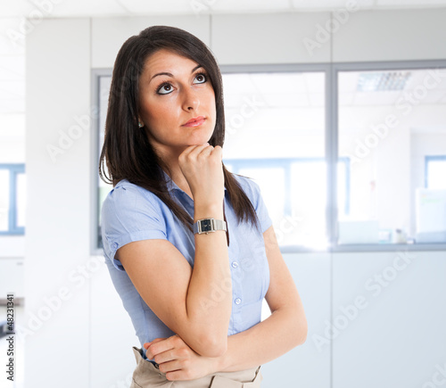 Photo: Pensive young woman Pensive young woman