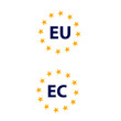 canvas print picture - signs of the EU zone