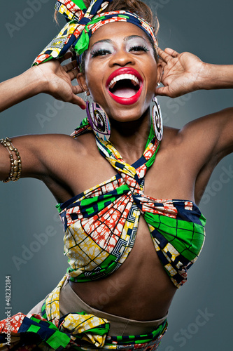 Photo: Young African-american fashion model. Young African-american fashion model.