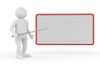 Ilustração : Men with empty board. Isolated 3d image Men with empty board. Isolated 3d image