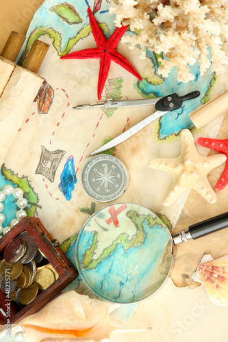 Photo: map of treasures background map of treasures background