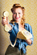 Retro Pop Art Of Quality And Service