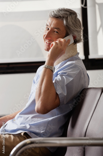 Photo: Happy Man On Phone Call Happy Man On Phone Call